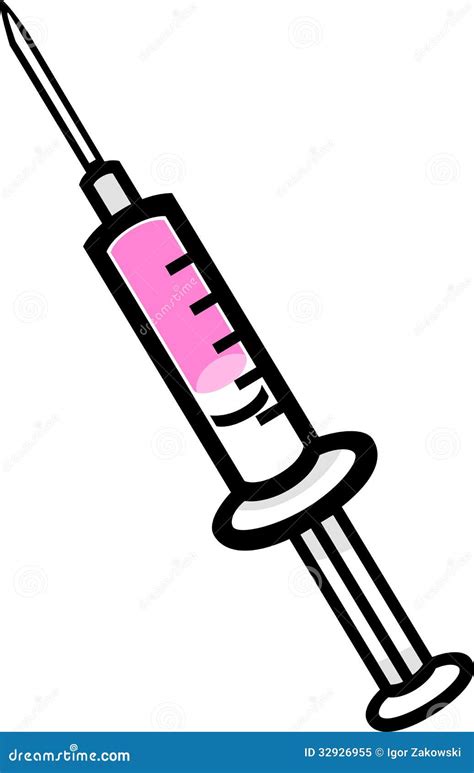 Syringe Clip Art Cartoon Illustration Stock Vector - Illustration of ...