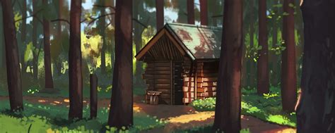 Download wallpaper 2560x1024 hut, trees, forest ultrawide monitor hd ...