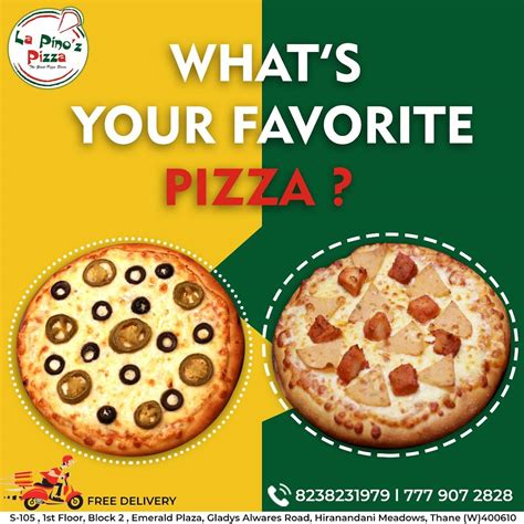 Menu at La Pino'z Pizza, Hiranandani Meadows, Mumbai