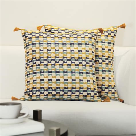 GM Tatami Bahamas Color Jacquard Cushion Cover - Pack Of 2 – Gmliving.in