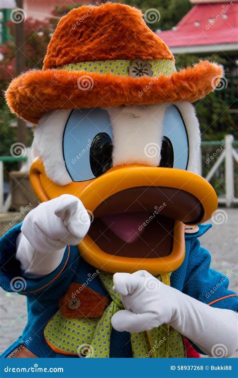Disneyland Paris Characters, Donald Duck, during a Show Editorial Stock ...
