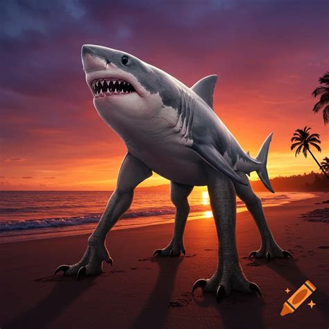 Shark with legs on Craiyon