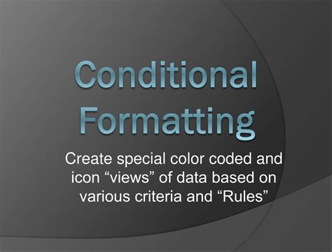 Conditional Formatting Tutorial 的图像结果