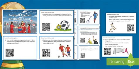 3-4 Football Themed Maths QR Code Hunt Activity - Twinkl