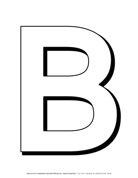 Alphabet Letter B Coloring Pages