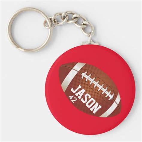 Personalized Football Keychain | Zazzle.com