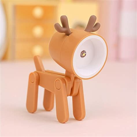 Mini LED desk lamp Lovely deer/dog shaped book lamp Laptop keyboard ...