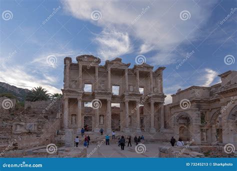 The Library of Celsus in Ephesus Turkey Editorial Stock Photo - Image ...