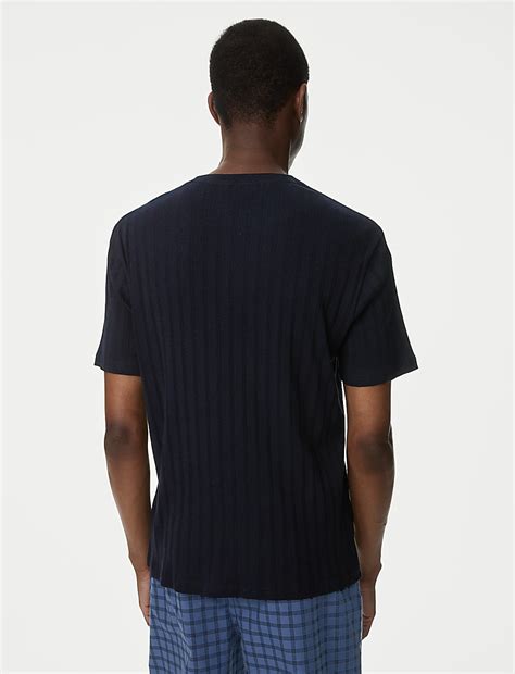 Buy Pure Cotton Ribbed Loungewear Top at Marks & Spencer