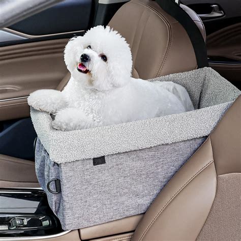Center Console Dog Car Seat: Upgraded Dog Booster Seat Pet Car Seat,Dog Kennel with Dog Seat ...
