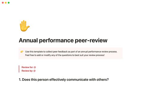 Performance Development Review Template 的图像结果