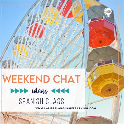 Weekend Chat Activities for Spanish and French Class - La Libre ...