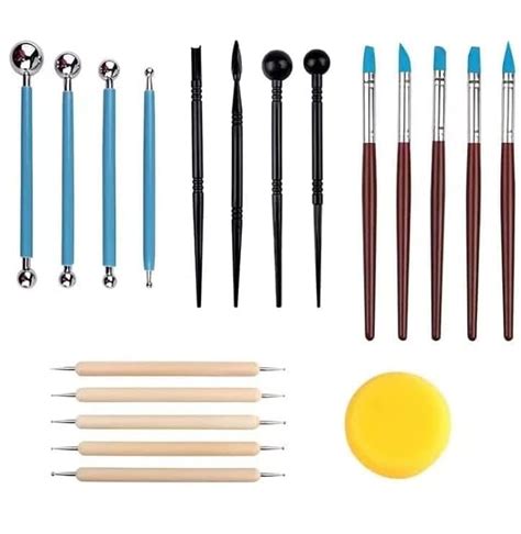 Levin 19PCS Polymer Clay Tools Pottery Tools, Modeling Clay Tools ...