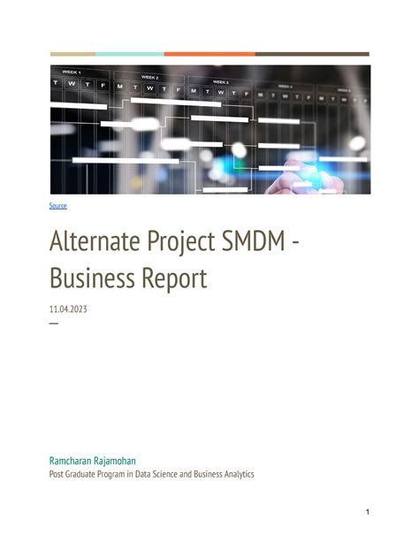 Great Learning Project SMBM Ramcharan Rajamohan 11-04-2023 - Source ...