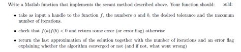 Image result for Secant Method Code in MATLAB