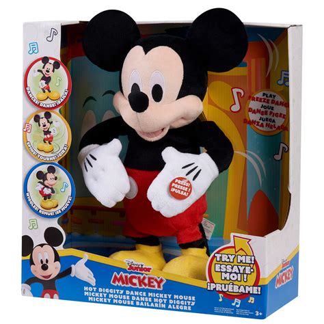 MICKEY MOUSE Hot Diggity Dance Mickey Feature Plush Stuffed Animal, Motion, Sounds, and Games ...