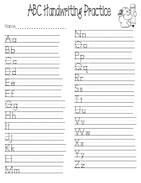 Image result for Practice Writing ABC Letters