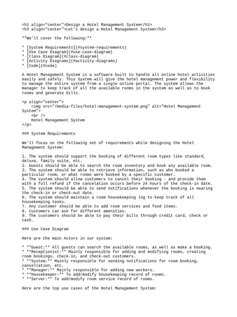 Image result for Hotel Management System Codeforinterview