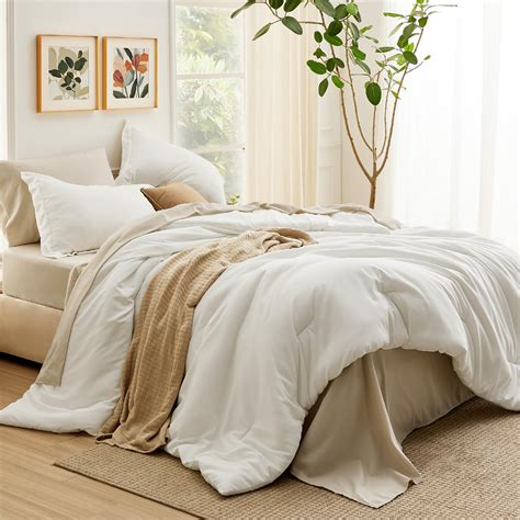 Amazon.com: Bedsure Twin Comforter Set - 5 Pieces White Twin Bedding ...
