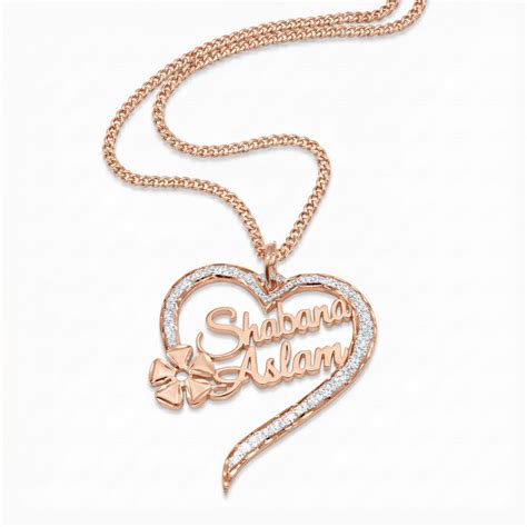 Exquisite Diamond Look Flower Heart Pendant for Elegant Style Jewelry ...