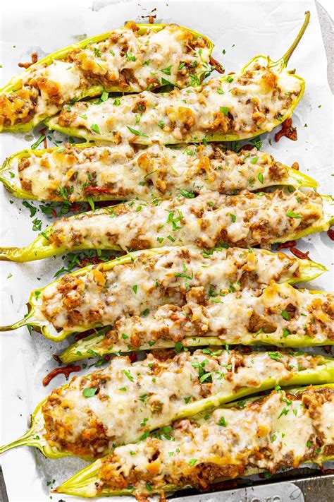 Vegetarian Stuffed Banana Peppers