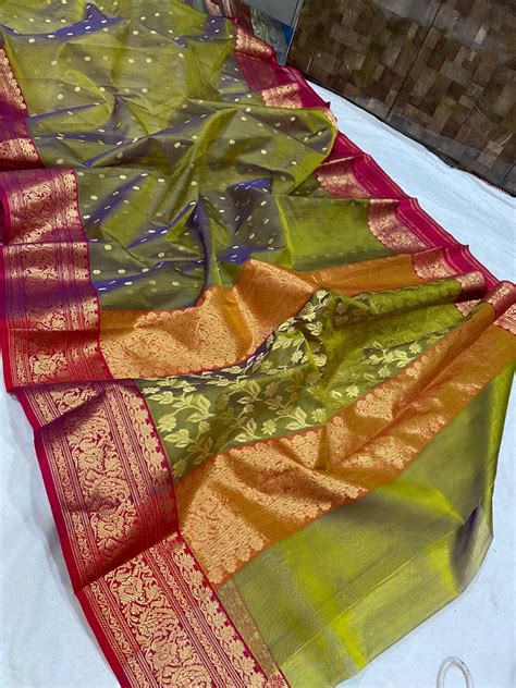 Pure Chanderi Silk Hand Woven Saree With Blouse. – fab-persona