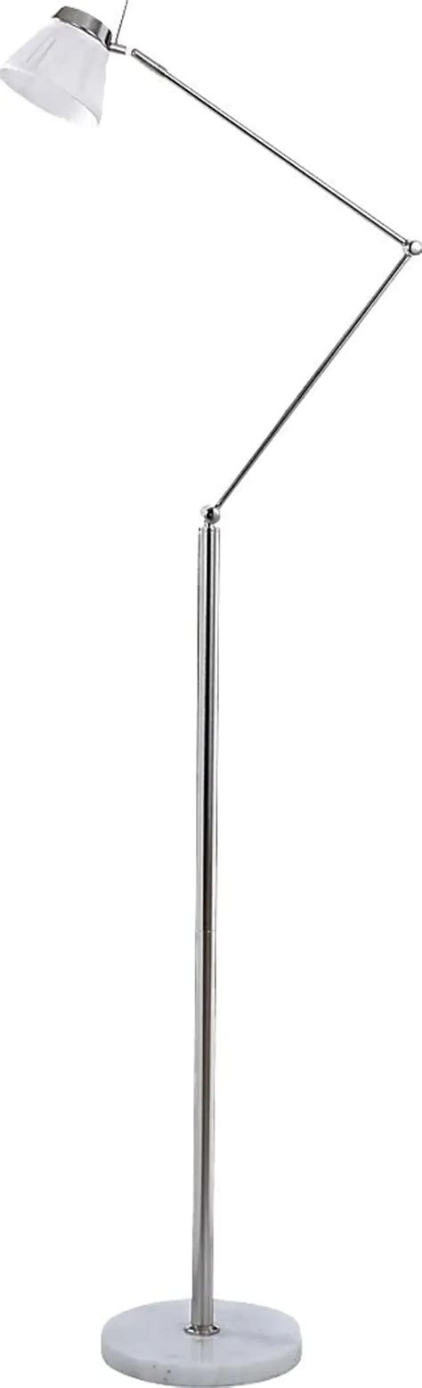 Mecca Court Silver Floor Lamp by Rooms To Go | Furniture.com