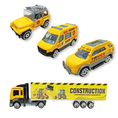 Buy Popsugar Construction Truck Vehicle Container Car Toy Set for ...