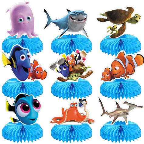 9Pcs Finding Nemo Birthday Party Supplies Finding Nemo Honeycomb ...