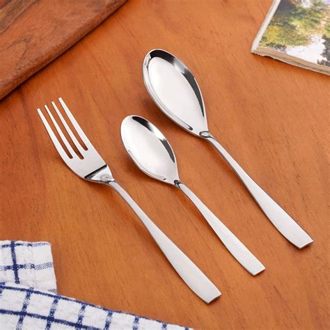 Teardrop Stainless Steel Cutlery Set Of 18 Online - Premium Cutlery Set ...