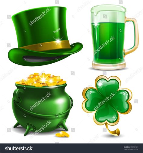 Set St Patricks Day Symbols Vector Stock Vector (Royalty Free) 173232521