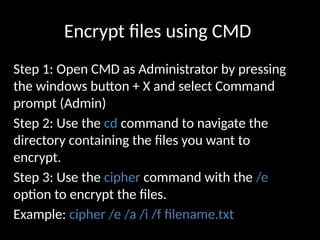 Image result for How to Encrypt Files with Command Prompt