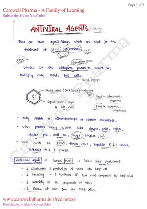 Handwritten-BP U-5 Notes - Biopharmaceutics And Pharmacokinetics - Studocu