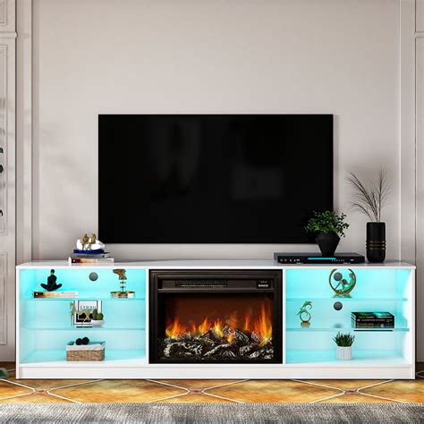 Walmart Fireplace TV Stand for 70 Inches TV, Electric Heater with ...