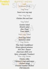 Famous Theory, Chennai (Madras) - Old Mahabalipuram Road - Menu and Prices
