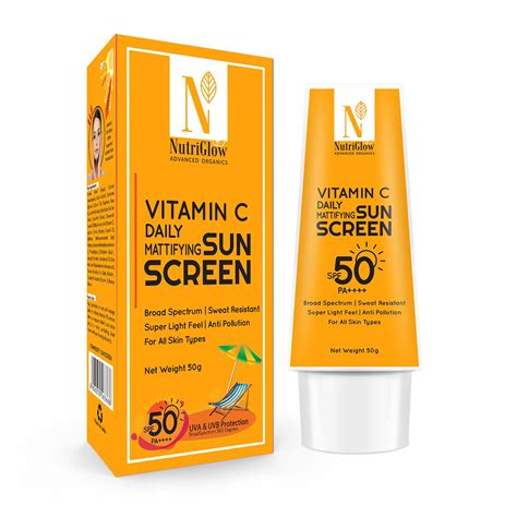 NutriGlow Advanced Organics Vitamin C Daily Mattifying Sunscreen spf50 ...