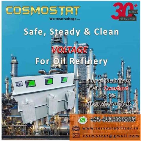 Servo Stabilizer for Oil Refinery | Servo Stabilizer for Oil Plant