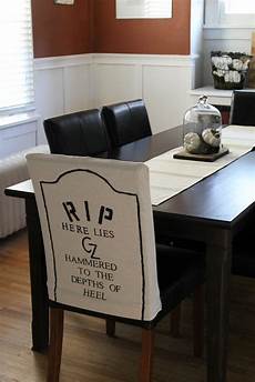 Diy Dining Room Chair Covers by Hammers And High Heels Diy Themed Gravestone Diy Dining Room Chair Covers