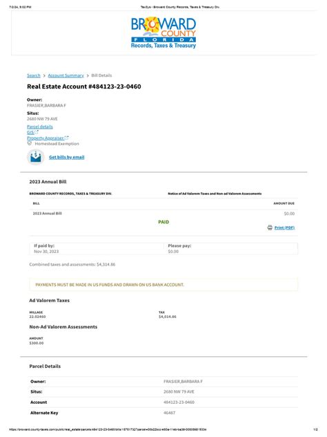 TaxSys - Broward County Records, Taxes & Treasury Div | PDF | Property ...