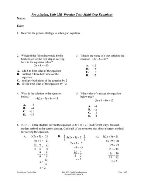 Image result for Multi-Step Equations Practice