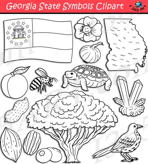 Georgia State Symbol Coloring Pages [2025]