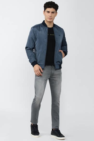 Buy Men Navy Solid Casual Jacket Online - 775567 | Peter England