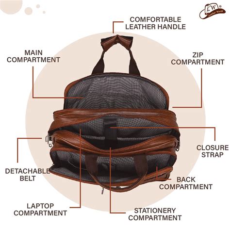 Business Class Unisex Faux Leather 15.6 Inch Office Laptop Bag ...