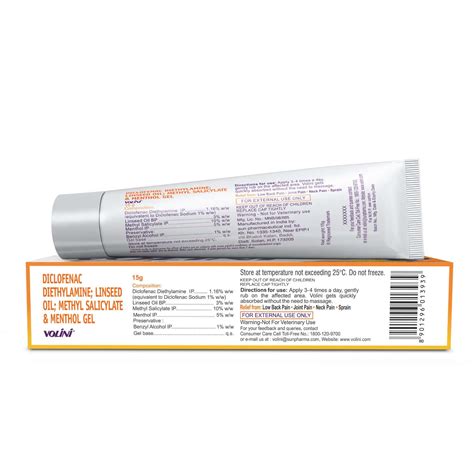 Buy VOLINI PAIN RELIEF GEL TUBE OF 15 G Online & Get Upto 60% OFF at ...