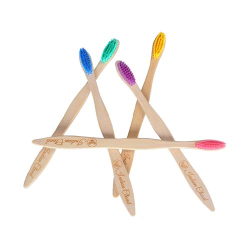 Buy Indian Cloud Multi Colour Bamboo Manual Toothbrush For Adults ...