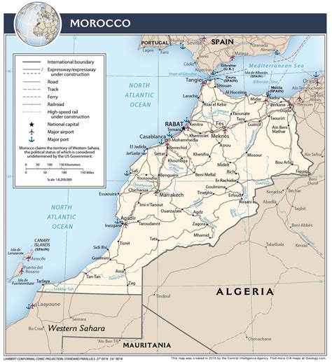 Morocco Map and Satellite Image