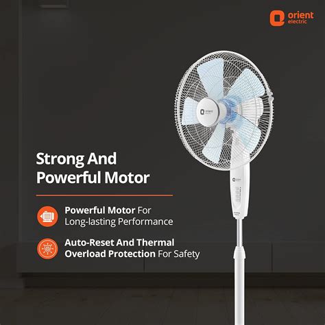 Buy Wind Pro Stand 400 MM High Velocity Pedestal Fan (Snow White ...