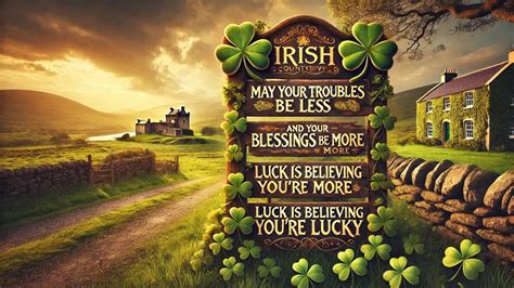 Inspirational Irish Quotes: Short, Funny and Luck Quotes