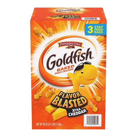 Pepperidge Farm Goldfish Flavor Blasted Xtra Cheddar Crackers, 3 pk./22 ...