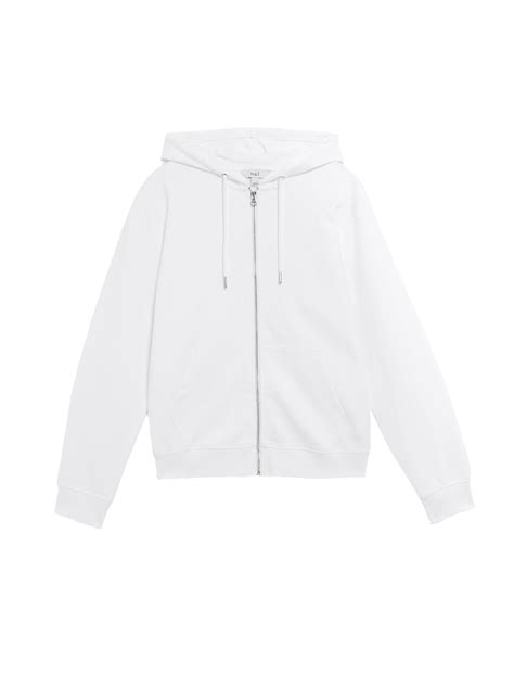 Buy Pure Cotton Zip Up Hoodie at Marks & Spencer